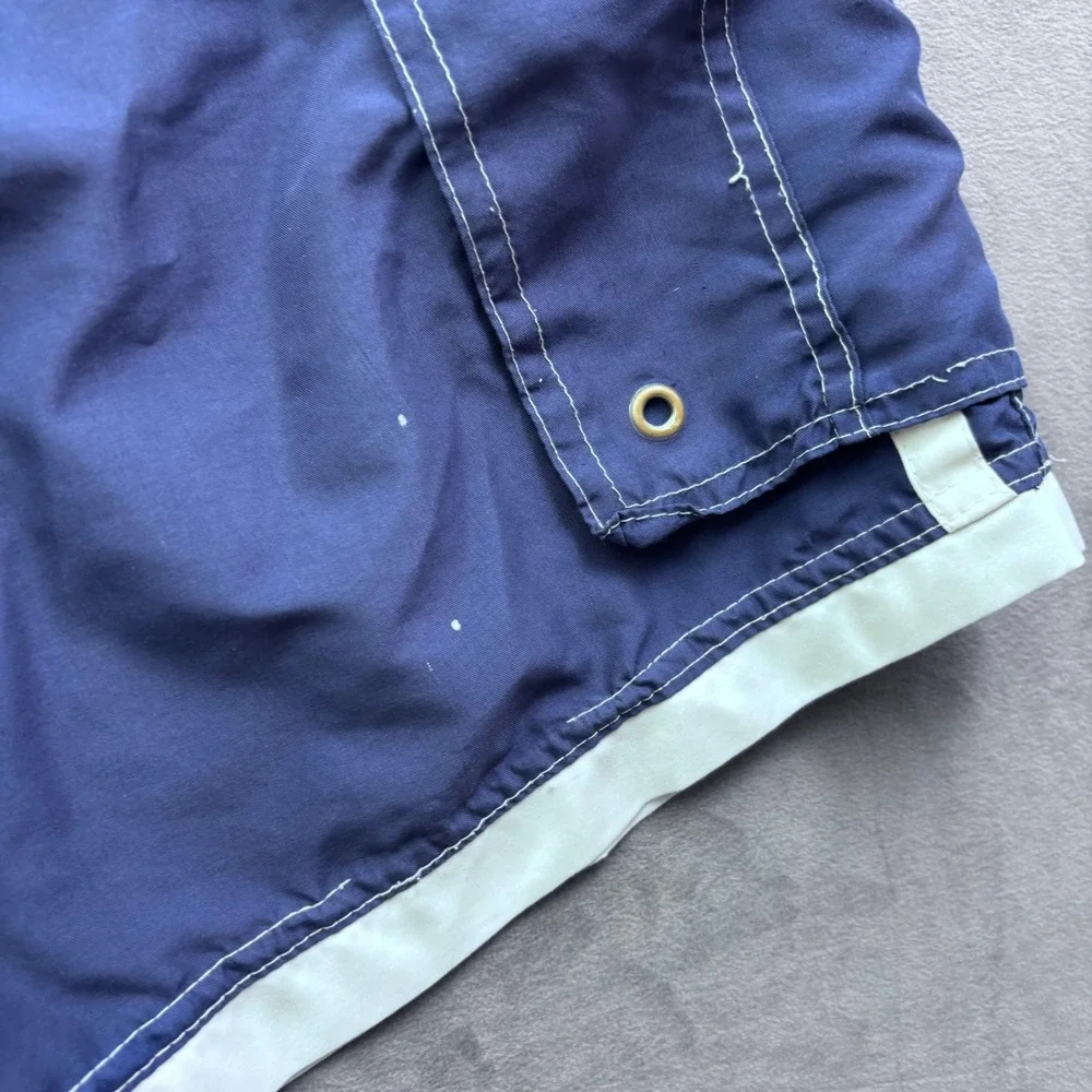 Beverly Hills Polo Club Mens XXL Blue Swim Trunks Cargo Shorts Racing Stripe